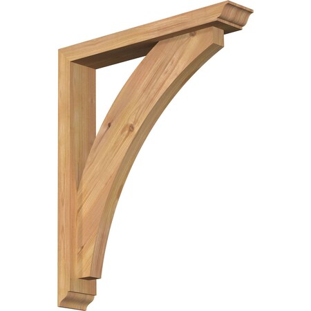 Thorton Traditional Smooth Bracket w/ Offset Brace, Western Red Cedar, 3 1/2"W x 20"D x 24"H